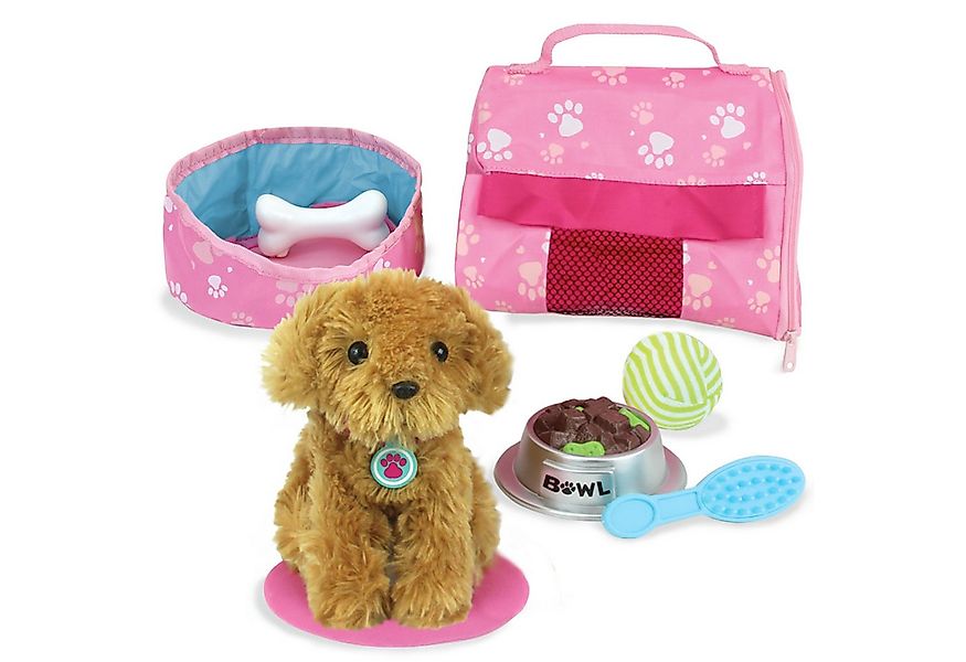 TEAMSON™ KIDS    Babypuppe Plueschhund Set mit Tasche Napf Spielzeug Bett f günstig online kaufen
