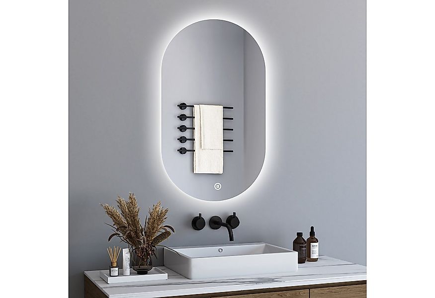 WDWRITTI Wandspiegel mit beleuchtung Badspiegel LED Touch Modern Dreifarbig günstig online kaufen