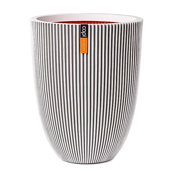 Capi Übertopf Kugel Groove NL elegant Elfenbein 46 x 58 cm günstig online kaufen