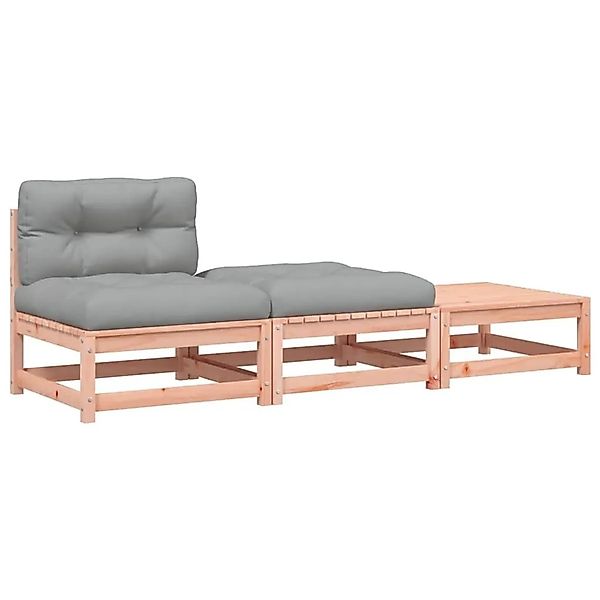vidaXL Gartensofa ohne Armlehnen mit Kissen und Hockern 838147 günstig online kaufen