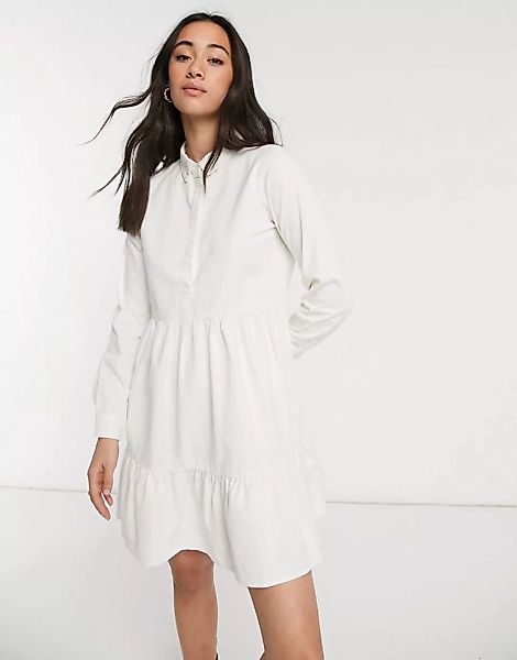 Vero Moda – Hemdkleid in Weiß aus Baumwolle günstig online kaufen