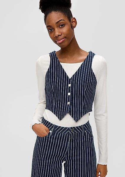 QS Jackenblazer Indoor-Weste Gestreifte Weste aus günstig online kaufen