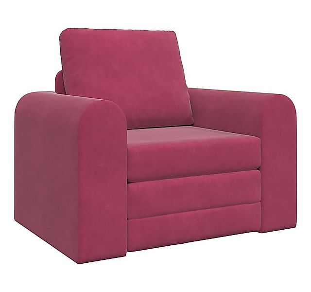 vidaXL Sofa Schlafsofa Weinrot 98 x 71 x 83 cm Samt, 1 Teile günstig online kaufen