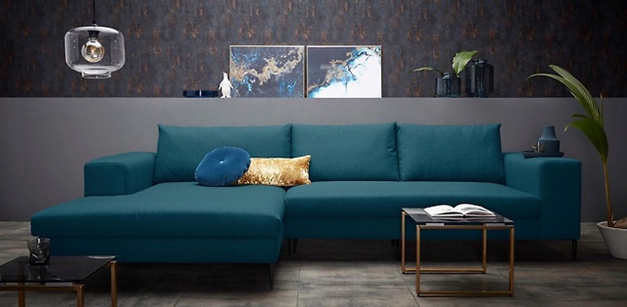 Home affaire Ecksofa »Aurora, L-Form, mit extra breiter Recamiere, 324 x 17 günstig online kaufen