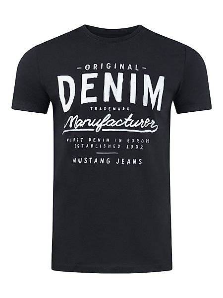 MUSTANG T-Shirt Herren Printshirt Regular Fit günstig online kaufen
