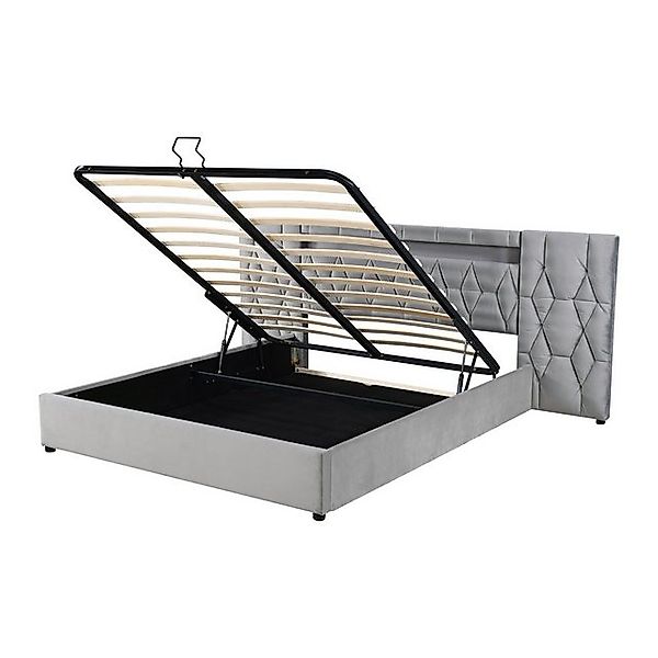 STILVORA Polsterbett 160×200 Polsterbett mit Matratze&Bettkasten,bett mit L günstig online kaufen