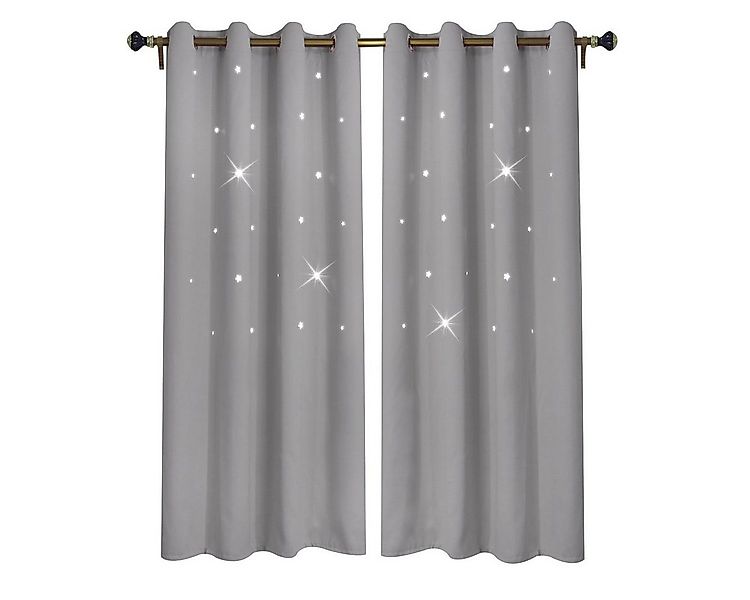 Rosnek Vorhang Sterne Vorhang Kinderzimmer Gardinen, Verdunklungs BLICKDICH günstig online kaufen