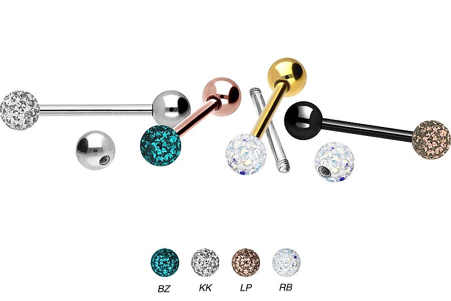 PIERCINGLINE Brustwarzenpiercing Titan Barbell EPOXY- + günstig online kaufen