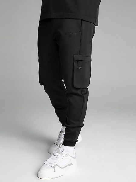 Siksilk Jogger Pants SikSilk Herren Schwarze Cargo Jogginghose günstig online kaufen