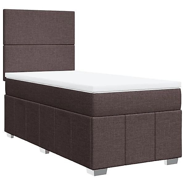 vidaXL Boxspringbett mit Matratze Dunkelbraun 80x200 cm Stoff 3291491 günstig online kaufen