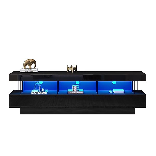 BlingBin Lowboard Hochglanz-Glas-TV-Ständer, Smart TV Stand günstig online kaufen
