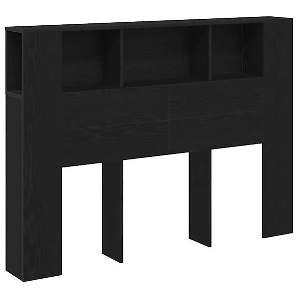 vidaXL Kopfteil Schrank Schwarz Eichen-Optik 120 x 18,5 x 102,5 cm 862758 günstig online kaufen
