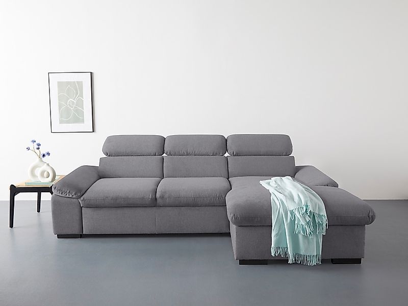 COTTA Ecksofa "Lola L-Form mit Kopfteilfunktion & Hocker", (Set, mit Hocker günstig online kaufen