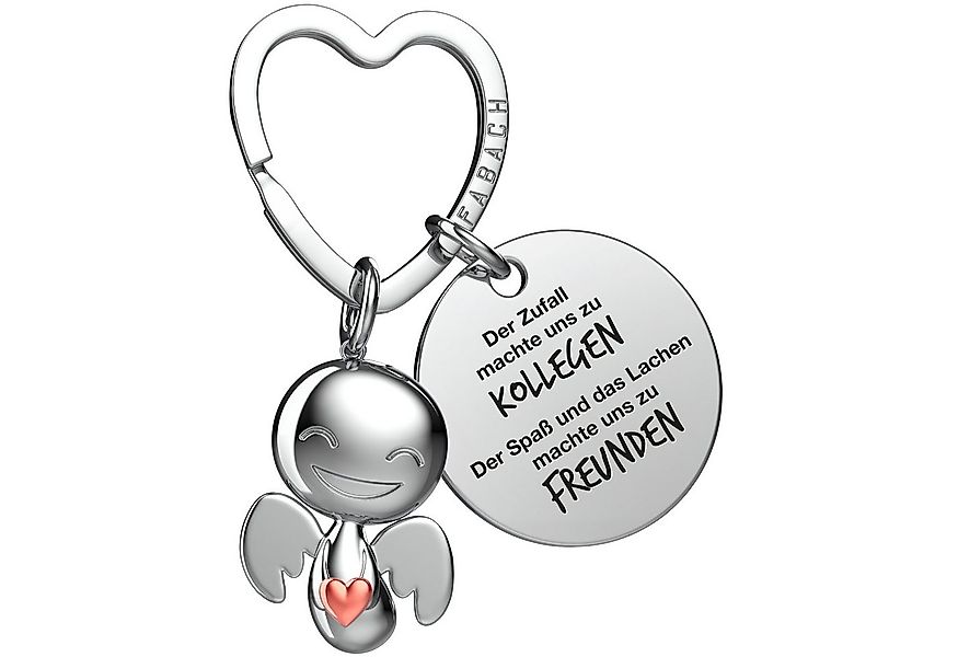 FABACH Schlüsselanhänger Schutzengel Happy mit Herz & "Beste Kollegin" Grav günstig online kaufen