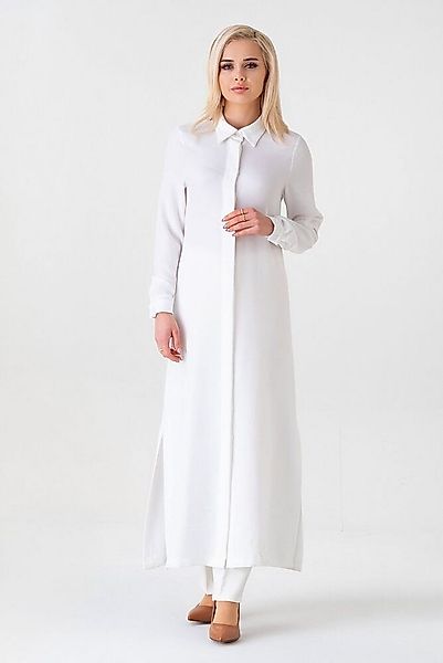 fashionshowcase Longtunika Damen lange Tunika verdeckte Knopfleiste Modest günstig online kaufen