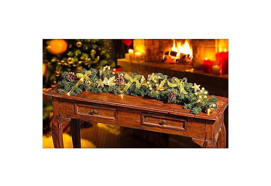 3PAGEN Lichterkette LED Tannengirlande beschmückt Weihnachtsgirlande künstl günstig online kaufen