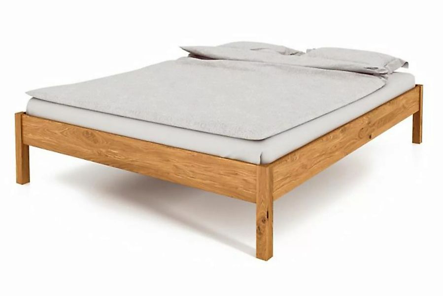 byoak Bett VENTO-A 160 x 210 aus Massivholz, ohne Kopfteil, Naturgeölt günstig online kaufen