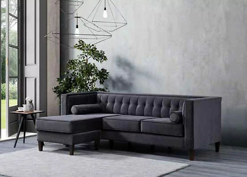 JVmoebel 3-Sitzer Moderner Grauer Dreisitzer Sofa Luxus Couch Sitzmöbel Hol günstig online kaufen