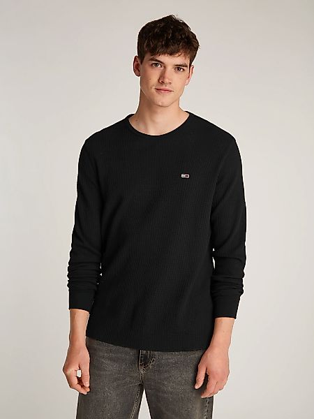 Tommy Jeans Langarmshirt "TJM SLIM WAFFLE L/S TEE EXT" mit Waffelstruktur günstig online kaufen