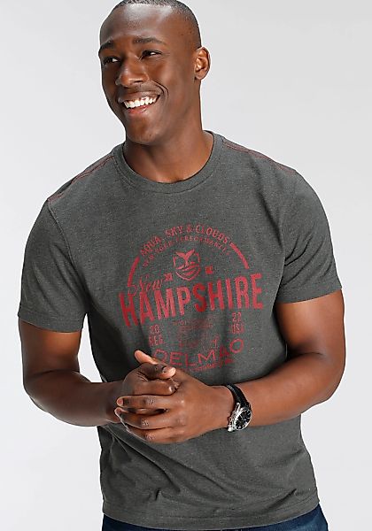 DELMAO T-Shirt Kurzarm, lässige Passform, mit peppigem Print, aus Baumwolle günstig online kaufen