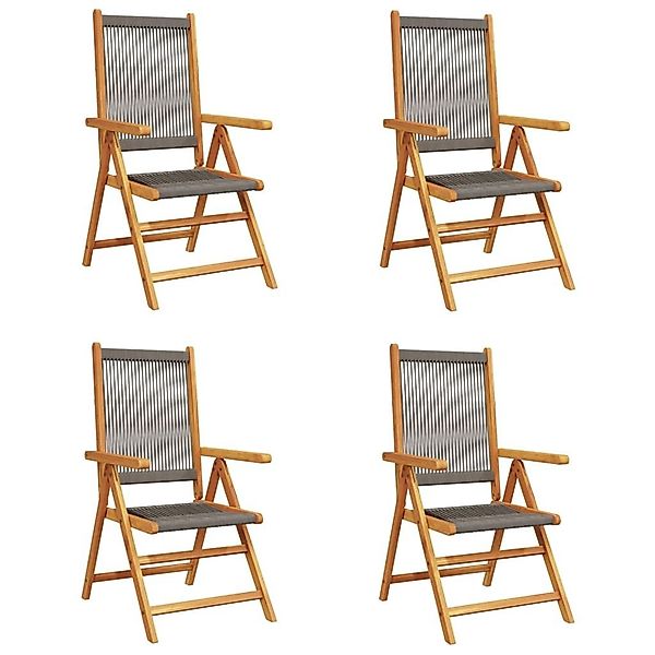 vidaXL Gartenstuhl Gartenstuhl Verstellbar 4 Stk. günstig online kaufen