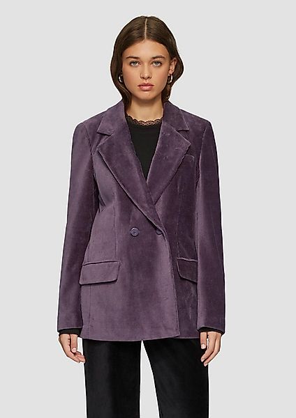 QS Jackenblazer Indoor-Blazer Antaillierter Blazer aus Cord günstig online kaufen