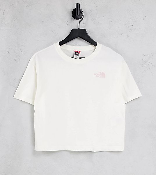 The North Face – Simple Dome – Kurzes T-Shirt in Weiß/Rosa, exklusiv bei AS günstig online kaufen