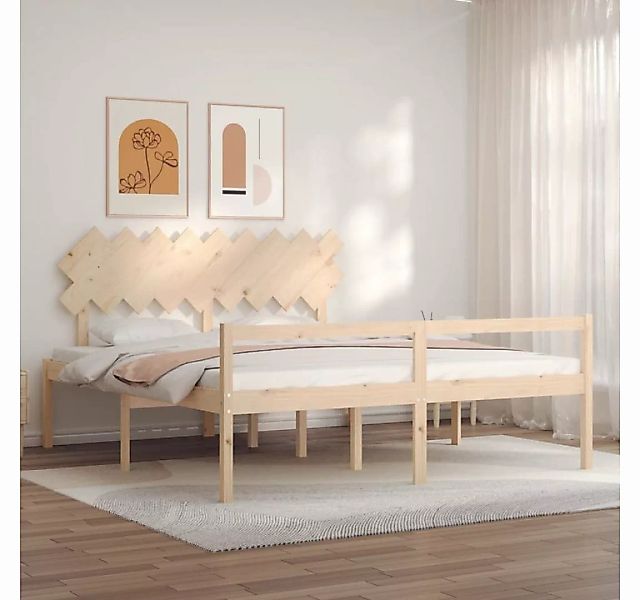 furnicato Bett Seniorenbett mit Kopfteil Super Kingsize Massivholz günstig online kaufen