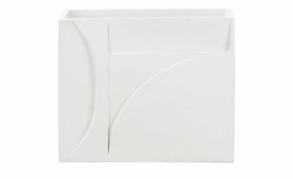 HOME STORY Vase  Style ¦ weiß ¦ Steinzeug ¦ Maße (cm): B: 25,2 H: 20,5 T: 9 günstig online kaufen