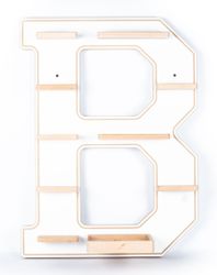 Boarti Wandregal Holz Regal Buchstabe B günstig online kaufen