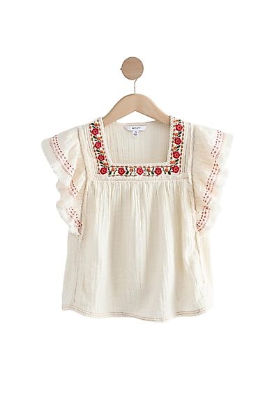 Next Shirtbluse Kurzarm-Bluse mit rundem Ausschnitt günstig online kaufen