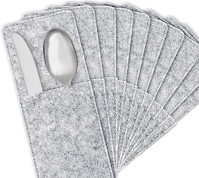 Montegoni Besteckhalter 10er-Set Bestecktaschen aus Filz abwaschbar, (Skand günstig online kaufen