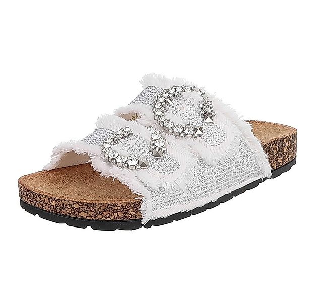 Ital-Design Modische Damen Sandalen mit Komfort und Dekoration Pantolette ( günstig online kaufen