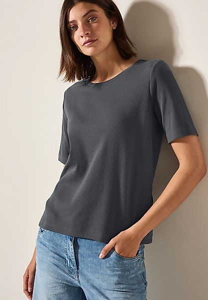 Cecil T-Shirt, mit feiner Ripp Struktur günstig online kaufen