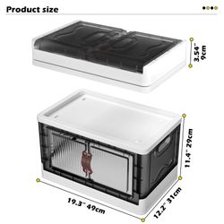 POPOLIC Aufbewahrungsbox Stapelbare Aufbewahrungsbox mit Rädern, günstig online kaufen