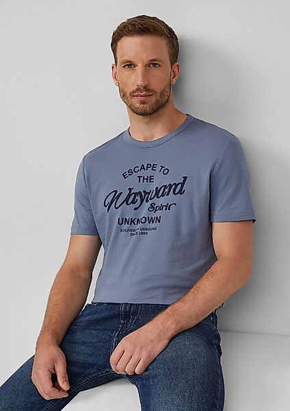 s.Oliver Kurzarmshirt T-Shirt T-Shirt mit Artwork aus reiner Baumwolle günstig online kaufen
