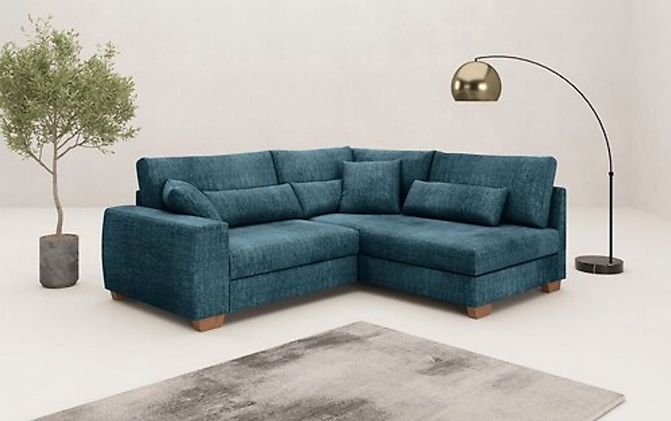Mr. Couch Ecksofa »Helena L-Form«, Mit Federkern, wahlweise mit Bettfunktio günstig online kaufen