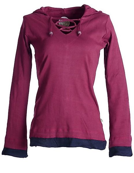 Vishes Zipfelshirt Lagenlook Longsleeve Shirt mit Zipfelkapuze Hoodie, Swea günstig online kaufen