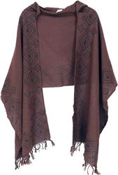 Guru-Shop Halstuch Handgewebter Baumwollschal mit Kapuze,.. günstig online kaufen