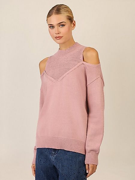 Apart Stehkragenpullover mit Cut-outs und Rippeinsatz günstig online kaufen
