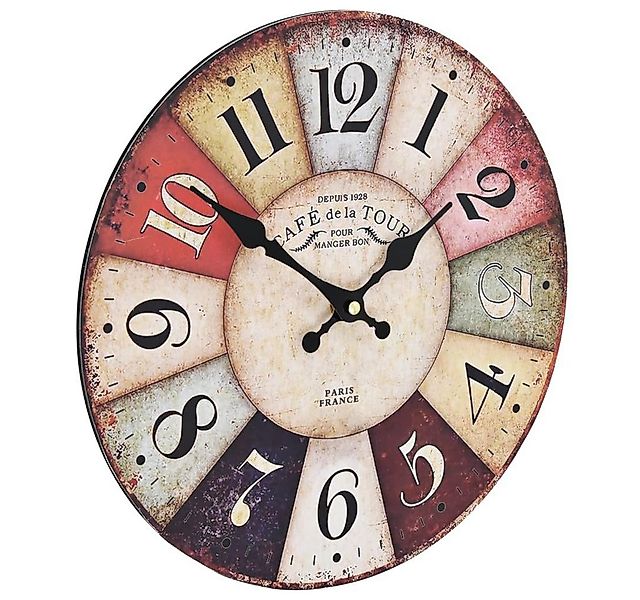 tinkaro Uhr Hänge-PERNILLE Holz Wanduhr Mehrfarbig günstig online kaufen