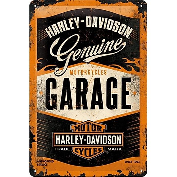 Nostalgic-Art Blechschild 20 x 30cm - Harley-Davidson - Garage günstig online kaufen