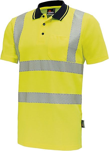 vizwell Warnschutz-Shirt Poloshirt Arbeitsshirt Polo-Shirt leuchtfarbe mit günstig online kaufen