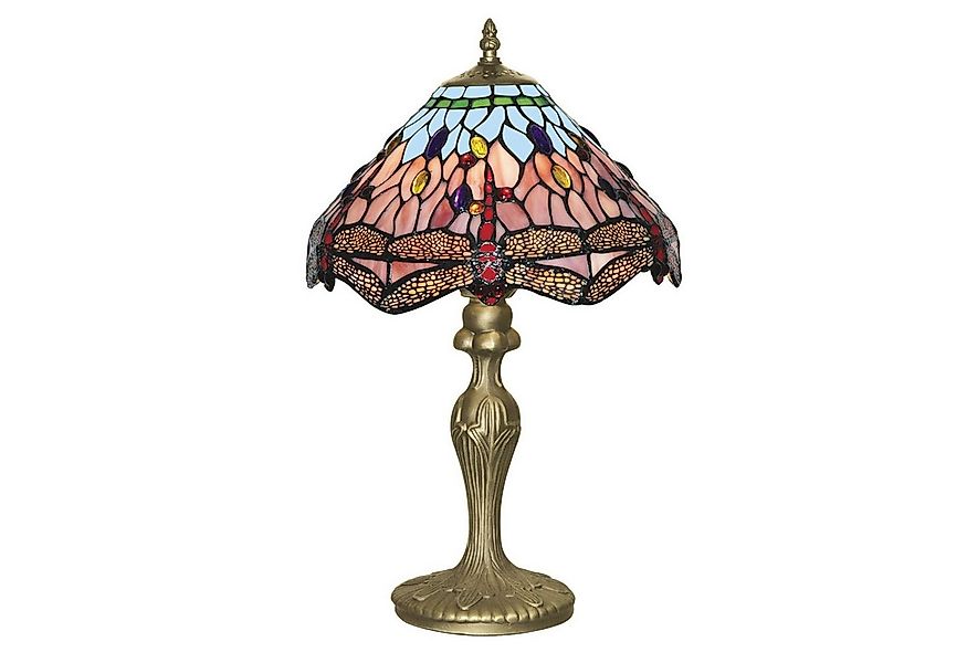 Licht-Erlebnisse Tischleuchte DRAGONFLY, ohne Leuchtmittel, in Messing Bunt günstig online kaufen