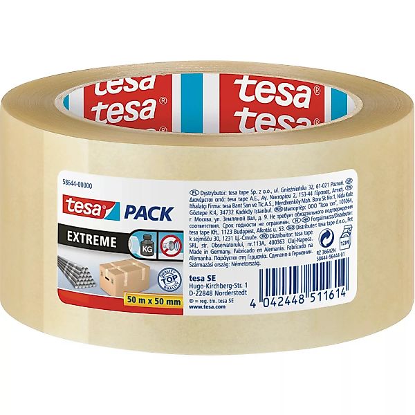 Tesa Pack Paketband Extreme Transparent 50 m x 5 cm günstig online kaufen