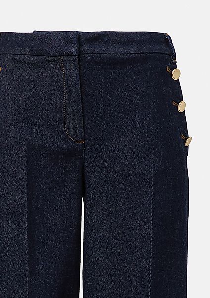Comma 5-Pocket-Jeans Wide-Leg-Jeans mit Zierknöpfen günstig online kaufen