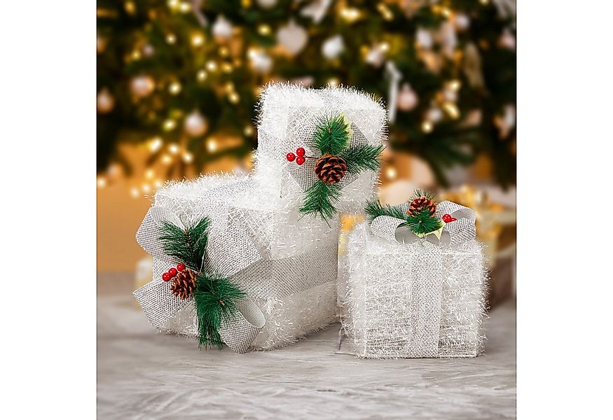 LALAHO LED Dekolicht LED Geschenkbox Weihnachtsdeko 3er Set, mit 48 Mehrfar günstig online kaufen