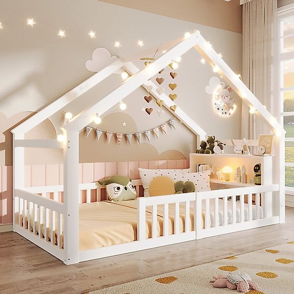 Flieks Kinderbett, Einzelbett Bodenbett Hausbett 90x190cm günstig online kaufen