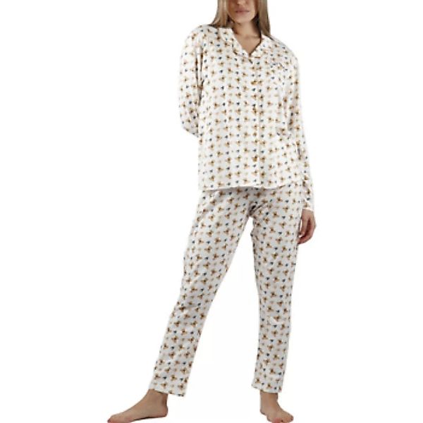 Admas  Pyjamas/ Nachthemden Pyjama Hausanzug Hose und Hemd Teddy günstig online kaufen