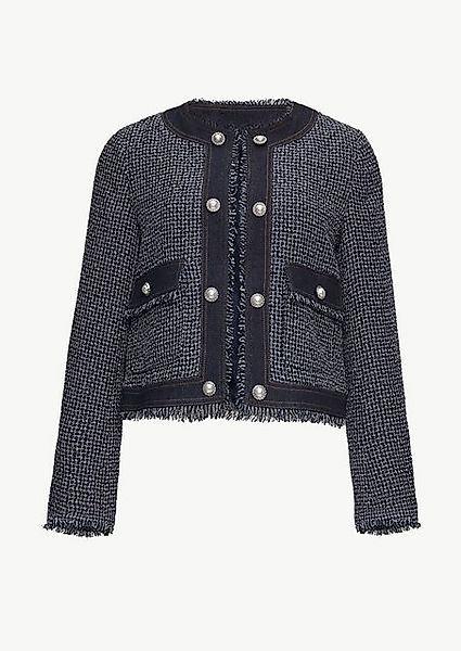 s.Oliver BLACK LABEL Funktionsjacke Boucléjacke in Denim-Optik günstig online kaufen